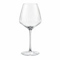 Calice da vino 550 ml in vetro trasparente decorato stile elegante