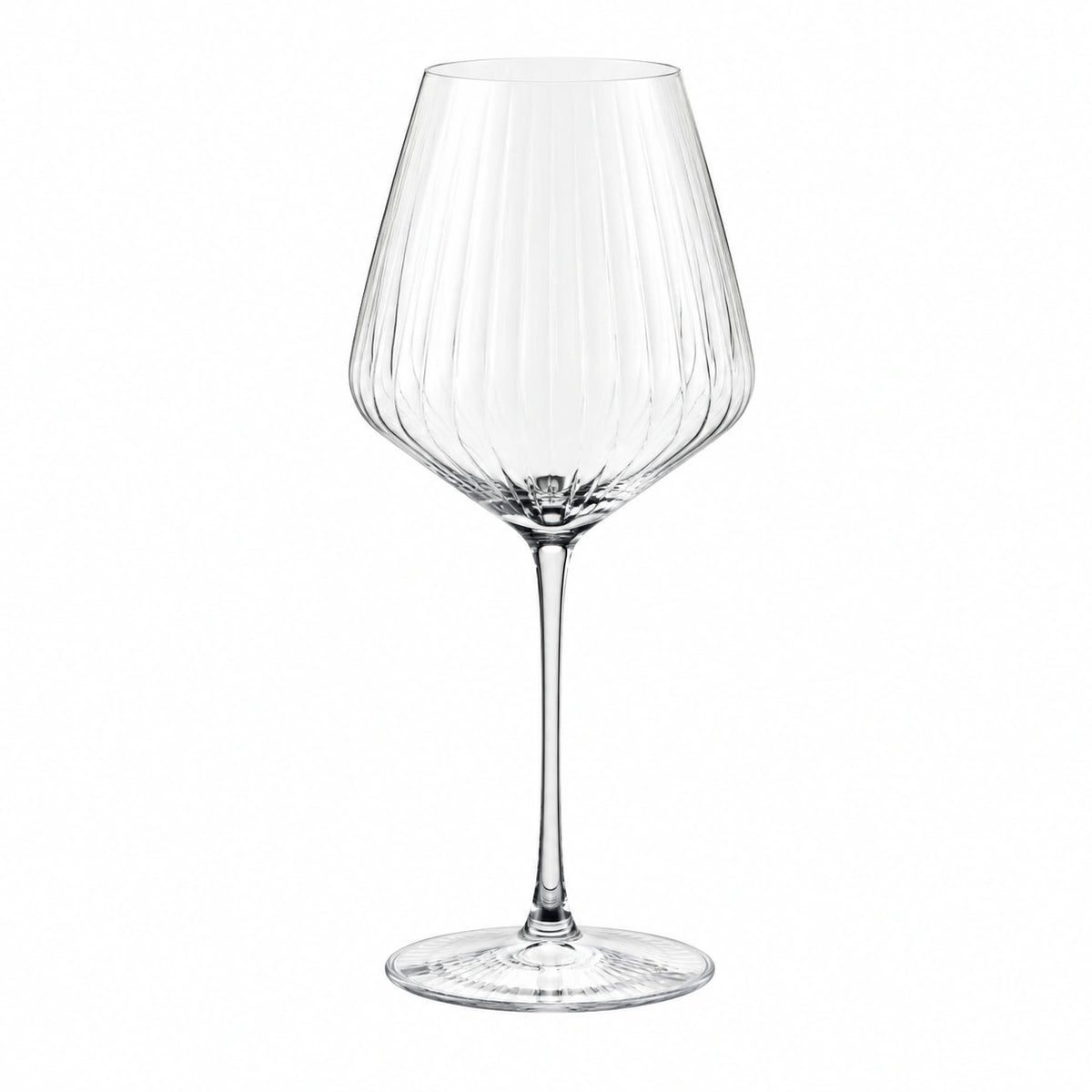 Calice da vino 550 ml in vetro trasparente decorato stile elegante