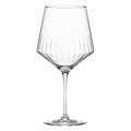 Calice da vino 500 ml in vetro trasparente 23 cm a stelo scanalato
