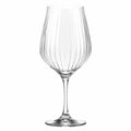 Calice da vino 550 ml in vetro trasparente 9 x 24.5 cm - design scanalato