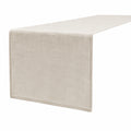 Runner da tavola 180 x 40 cm in tessuto beige effetto lino - stile minimalista